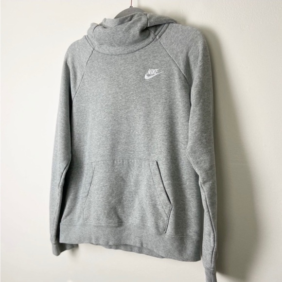 Nike Tops - NIKE • Women's Funnel Neck Hoodie in
Grey Sz XL